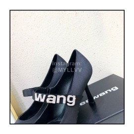 Alexander Wang Black Leather Pointed High Heels For Women