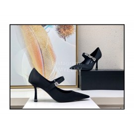 Alexander Wang Black Leather Pointed High Heels For Women