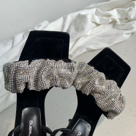 Alexander Wang Fashion Crystal Satin High Heel Sandals For Women 