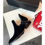 Alexander Wang New Leather High Heel Black Short Boots For Women 
