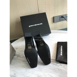 Alexander Wang New Black Leather Square Head High Heel Boots For Women