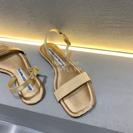 Alexander Wang Summer Soft Silk Flat Heel Sandals For Women Champagne