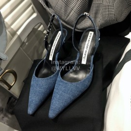 Alexander Wang Spring Denim Pointed High Heel Sandals For Women 