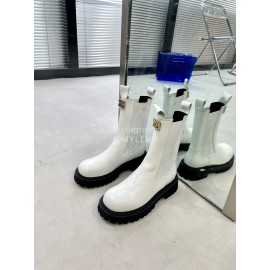 Alexander Wang Autumn Winter Cowhide Boots For Women White
