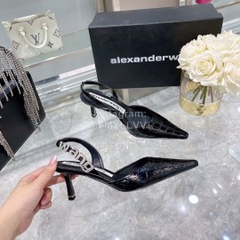 Alexander Wang Leather Pointed High Heeled Sandals For Women 
