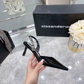 Alexander Wang Leather Pointed High Heeled Sandals For Women 