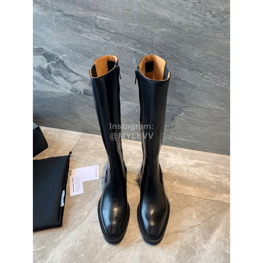 Alexander Wang Black Cowhide Long Boots For Women 
