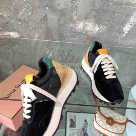 Acne Studios Fashion Thick Soled Lace Up Sneakers For Women Black