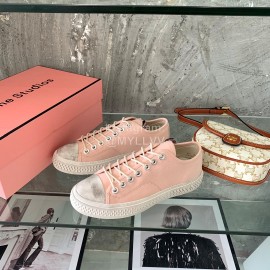 Acne Studios Fashion Lace Up Casual Canvas Shoes For Women Pink