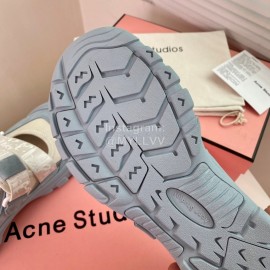 Acne Studios Webbing Velcro Casual Shoes For Women Blue