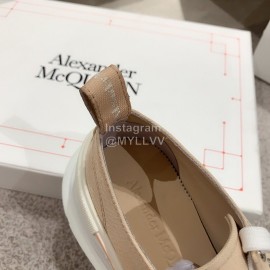 Alexander Mcqueen Autumn Winter New Thick Sole Canvas Shoes For Women Khaki