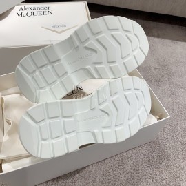 Alexander Mcqueen Autumn Winter New Thick Sole Canvas Shoes For Women Khaki