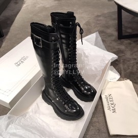 Alexander Mcqueen Autumn Winter New Thick Soled Fashion Boots For Women Black
