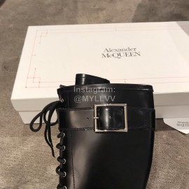 Alexander Mcqueen Autumn Winter New Thick Soled Fashion Boots For Women Black