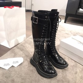 Alexander Mcqueen Autumn Winter New Black Thick Soled Fashion Boots For Women
