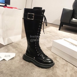 Alexander Mcqueen Autumn Winter New Black Thick Soled Fashion Boots For Women
