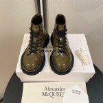 Alexander Mcqueen Autumn Winter New Thick Soled Short Boots For Women Green