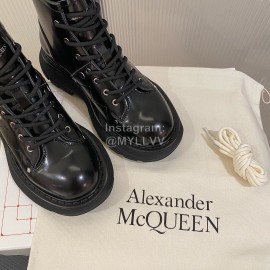 Alexander Mcqueen Autumn Winter New Thick Soled Short Boots For Women Black