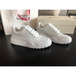 Alexander Mcqueen Calf Leather Thick Sole Sneakers For Women White