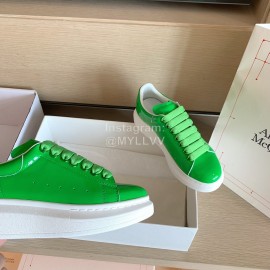 Alexander Mcqueen Fashion Smooth Leather Casual Shoes For Men And Women Green