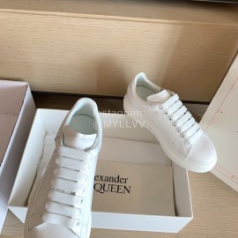 Alexander Mcqueen Fashion Smooth Leather Casual Shoes For Men And Women White