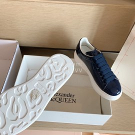 Alexander Mcqueen Fashion Smooth Leather Casual Shoes For Men And Women Blue