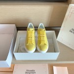 Alexander Mcqueen Fashion Smooth Leather Casual Shoes For Men And Women Yellow