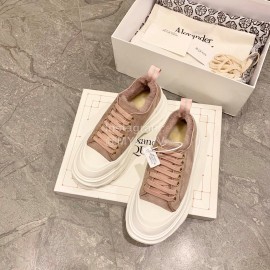 Alexander Mcqueen Autumn Winter New Wool Casual Shoes For Women Coffee