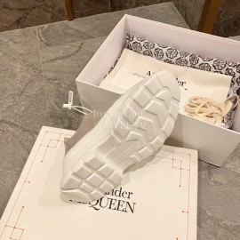 Alexander Mcqueen Autumn Winter New Wool High Top Casual Shoes For Women Gray
