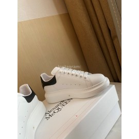 Alexandermcqueen Cowhide Lace Up Sneakers For Men And Women Black