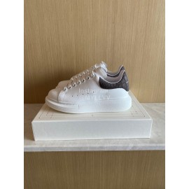 Alexandermcqueen Fashion Leather Lace Up Casual Sneakers Brown