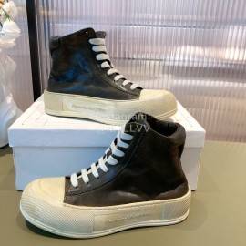 Alexandermcqueen Fashion Lace Up High Top Casual Shoes For Men And Women Black