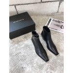 Ann Demeulemeester New Square Head Buckle Locomotive Short Boots For Women