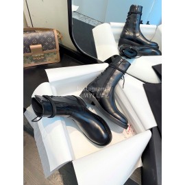 Ann Demeulemeester Fashion Black Calf Leather High Heel Boots For Women 