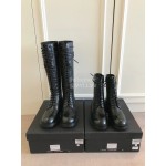 Ann Demeulemeester Fashion Black Calf Long Martin Boots For Women 