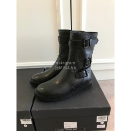Ann Demeulemeester Fashion Calf Flat Heel Martin Boots For Women 