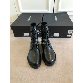 Ann Demeulemeester Fashion Black Calf Flat Heel Martin Boots For Women 