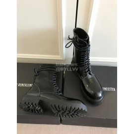 Ann Demeulemeester Fashion Patent Calf Martin Boots For Women 