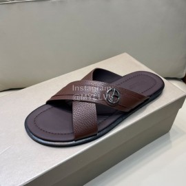 Armani New Leather Sandals For Men Brown