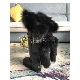 Australia Luxe Collective Winter Black Warm Wool Long Boots For Women