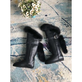 Australia Luxe Collective Winter Black Warm Wool Long Boots For Women