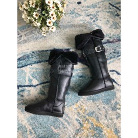 Australia Luxe Collective Winter Warm Wool Long Boots Black For Women 