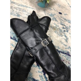Australia Luxe Collective Winter Warm Wool Long Boots Black For Women 