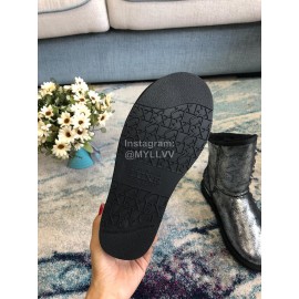 Australia Luxe Collective Winter Warm Wool Rivet Gray Short Boots For Women