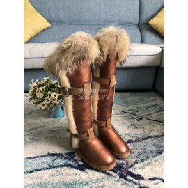 Australia Luxe Collective Winter Brown Wool Long Boots For Women