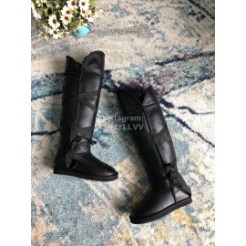 Australia Luxe Collective Winter Fashion Black Wool Long Boots For Women