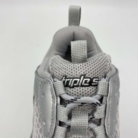 Balenciaga Triple S Clunky Sneakers Silver