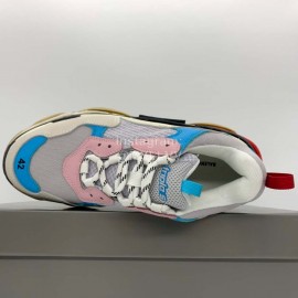 Balenciaga Triple S Clunky Sneakers Pink Blue