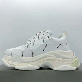 Balenciaga Triple S Letter Printed White Clunky Sneakers