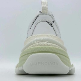 Balenciaga Triple S Letter Printed White Clunky Sneakers